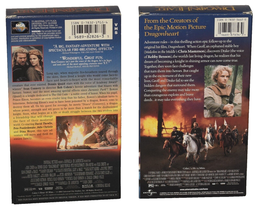 Dragonheart & Dragonheart A New Beginning VHS Lot - Imagen 3 de 5