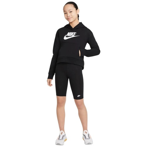 Nike Sportswear Club Hoodie Girls Medium Black Fleece Long Sleeve Active APP3028 - Picture 2 of 10