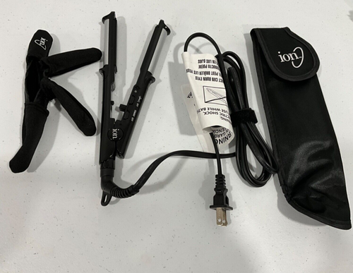Ion Glätteisen schwarz & silber Reisegröße FD-16 inkl. Handschuhe und Tasche ohne Karton - Bild 1 von 2
