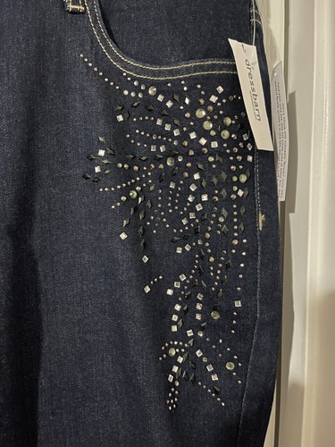 NEW-Dress Barn 22W Embellished Jeans - Picture 2 of 3