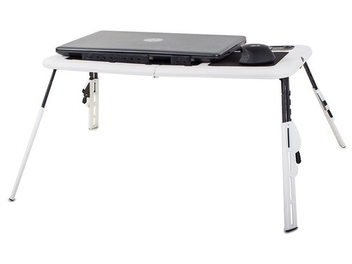 SUPPORTO REGOLABILE TAVOLO PER PC NOTEBOOK CON DOPPIA VENTOLA DI RAFFREDDAMENTO - Foto 4 di 8