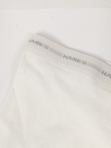 1 Pair Of Hanes Mens 2XL 46-48 Cotton Briefs Underwear Sissy Whitie Tighties USA - Picture 10 of 24
