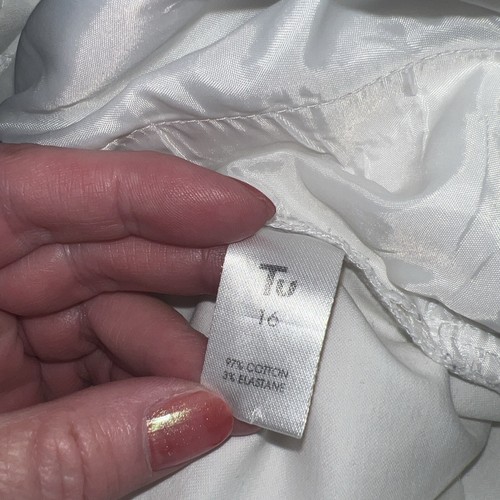 Tu 3/4 Length Cropped Size 16 White Trousers - Picture 5 of 6
