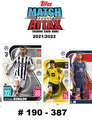 TOPPS MATCH ATTAX UCL 2021-2022 Cards Zur Auswahl (Von Nr. 190 Bis Nr. 387)