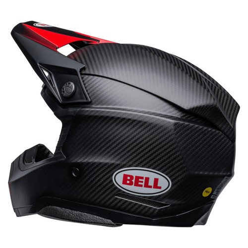 BELL MOTO 10 CARBON SPHERICAL MIPS HELMET SATIN GLOSS BLACK RED NEW MX OFF ROAD - Imagen 6 de 10