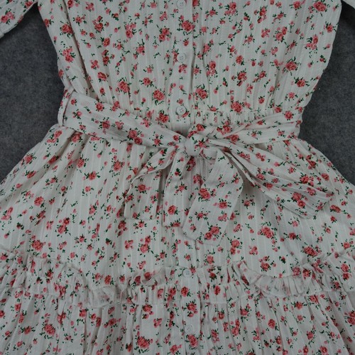 Ivy City Co Kleid Damen klein weiß Rüschen Prairie Preppy Blumen Brunch Boho S - Bild 4 von 15