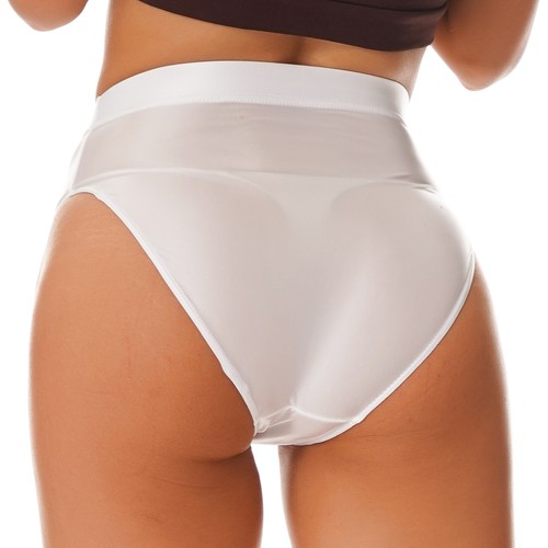 Women's Glossy Briefs Shiny High Waisted Dance Yoga Bottoms High Cut Briefs Sexy - Picture 54 of 106