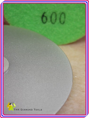 100mm 4 inch THK Diamond Lapidary faceting grind flat lap hook loop Grit 60-3000 - Picture 19 of 27