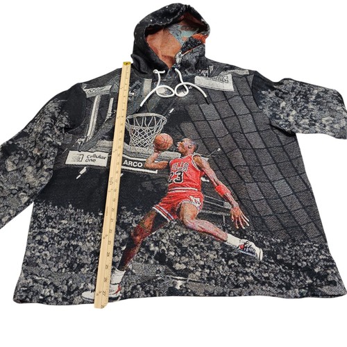 Felpa con cappuccio Jordan Dunk uomo grafica basket arazzo stampa all over XL NUOVA - Foto 2 di 3