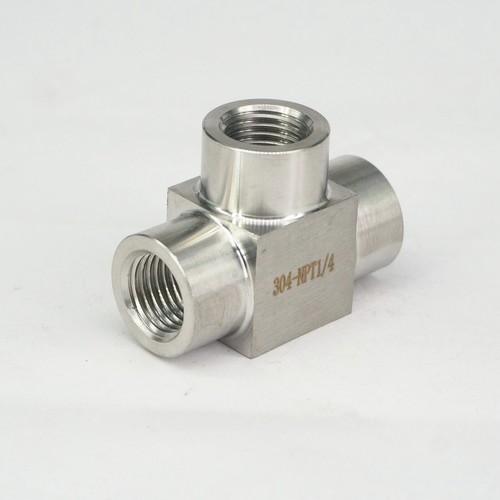 4000 PSI 1/8"" 1/4"" 1/2"" 3/4"" 1"" NPT BSP Buchse T-Shirt 304 Edelstahl Rohr Fitting - Bild 4 von 11