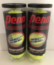 Penn Championship Extra Duty Felt Pressurized Tennis Balls, 2 Cans / 6 Balls