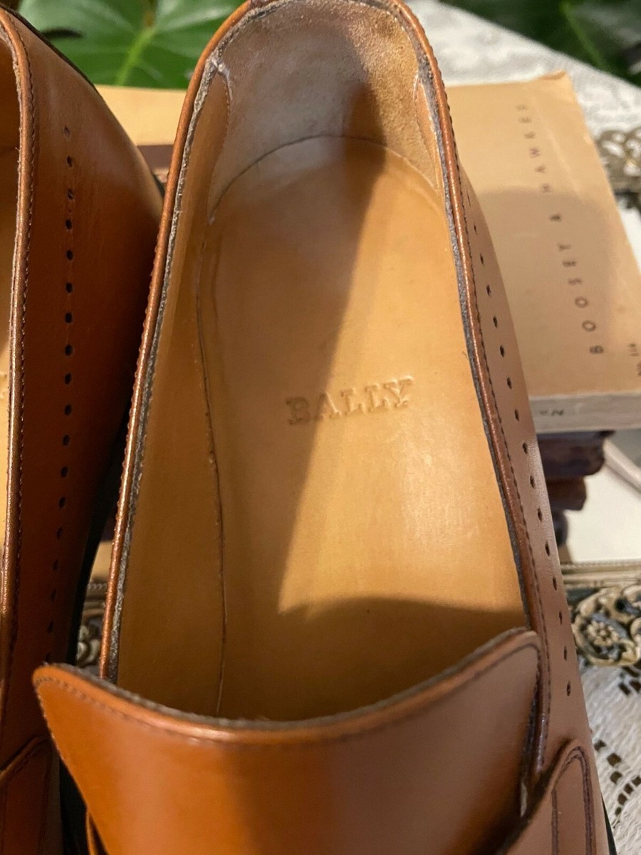 Bally Mens 10US TORIEL Camel Tan Brown Leather Blind Brogue  display picture 1