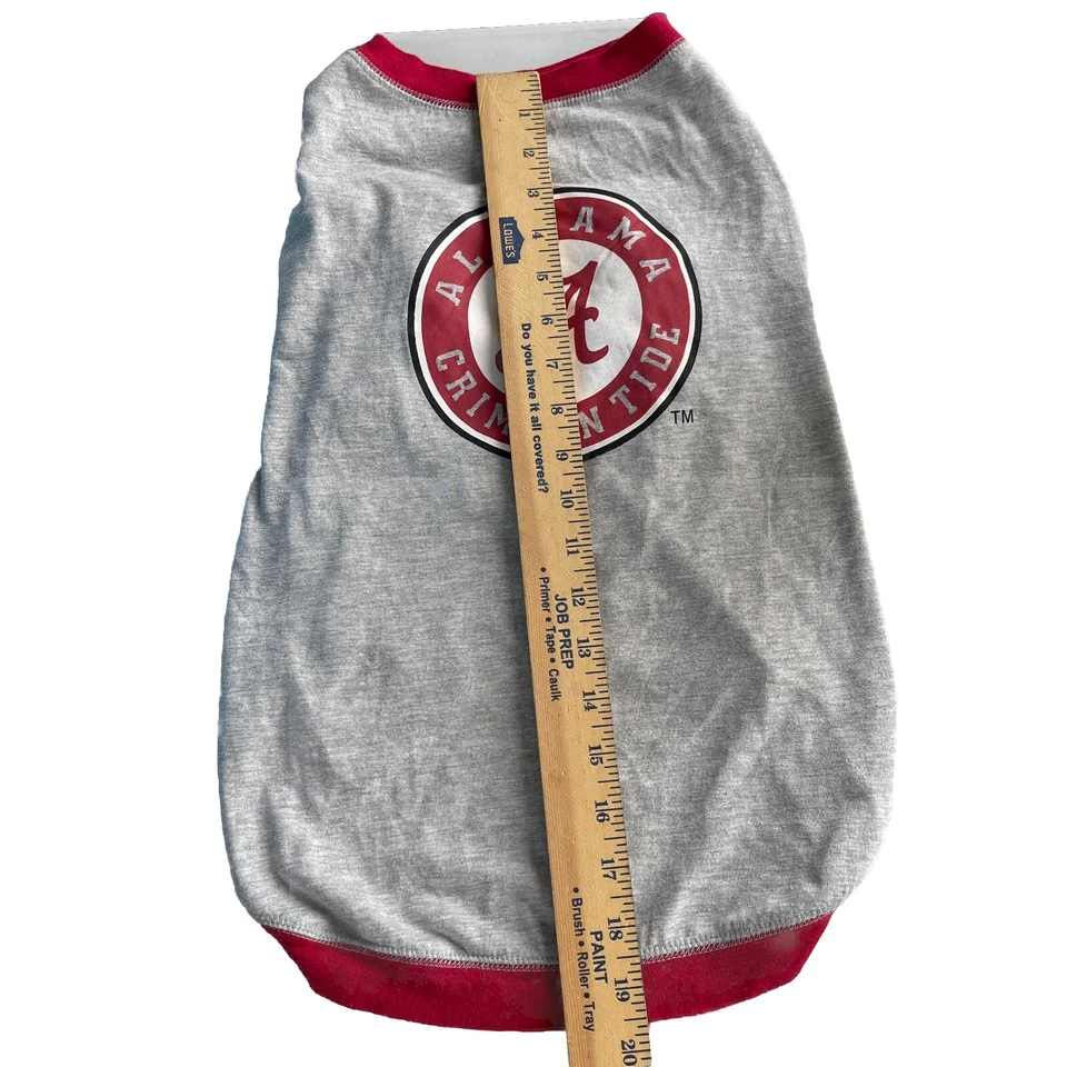 Camiseta para perro grande Alabama Crimson Tide 100 % algodón 19,5 pulgadas roja Roll Tide Foto 4 de 4