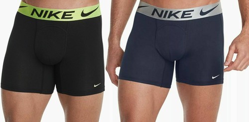 Nike Men's DRI-FIT Luxe Cotton Modal Boxer Brief Black Underwear 6" Inseam/XL - Picture 2 of 2