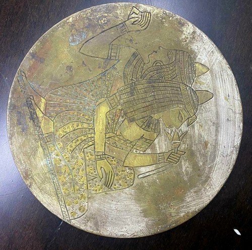 Antiques Pharaonic Queen Egyptian Hand Crafted Wall Hanging Plate Copper Rare    - Picture 7 of 8