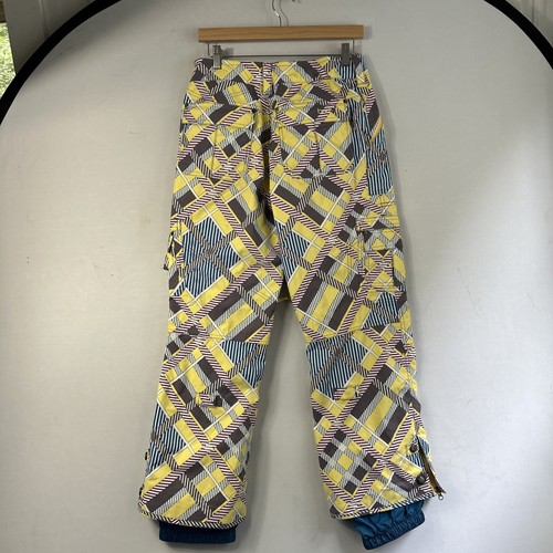 BURTON DRY RIDE Adjustable Waist Band Both Sides Ski Pants Geometric Print Small - Picture 10 of 18