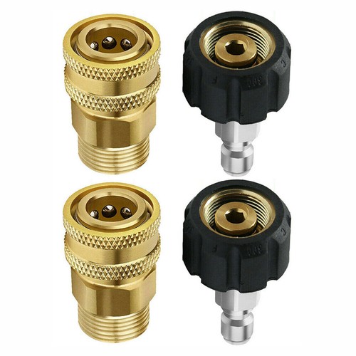 Kit adattatore idropulitrice 1/2 paia connessione rapida M22 girevole a 3/8"" USA - Foto 13 di 13