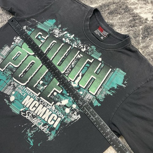 Southpole Shirt Herren XL schwarz Y2K Vintage Graffiti Grunge Skate Surf Faded Black - Bild 4 von 5