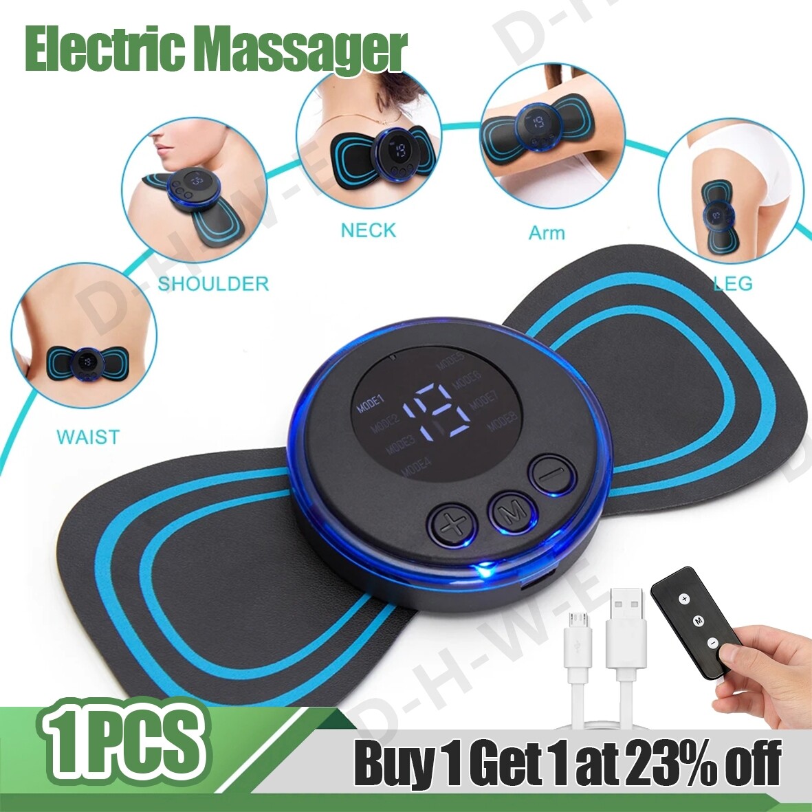 Portable Mini Massager Stimulator Electric Neck Massager Cervical Massage Back