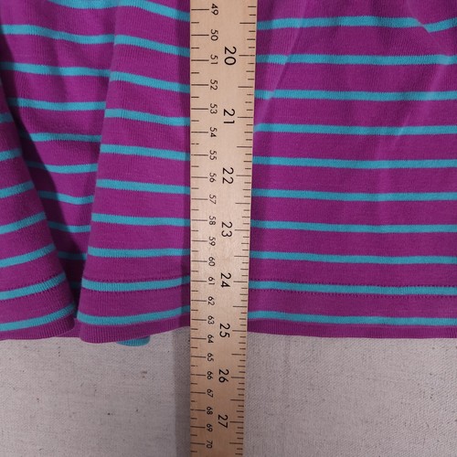 Hanna Andersson Dress Girls 130 US 8 Long Sleeve Striped Purple Soft Jersey Play - Picture 6 of 13