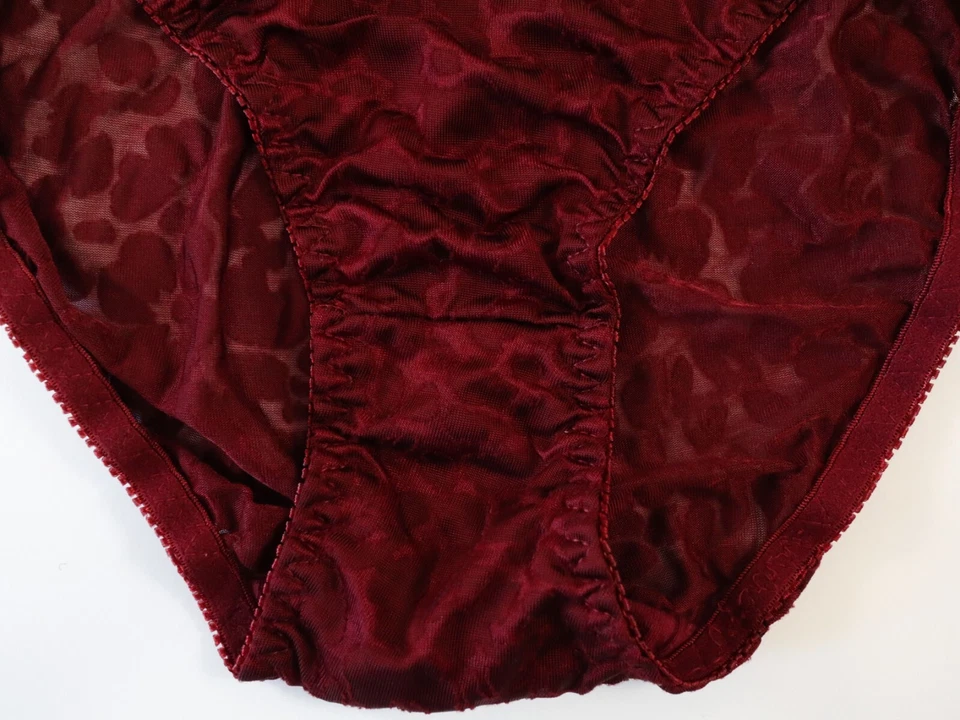 NEW Rene Rofe TRUE VTG 90s Y2K Silky Sheer Leopard Bikini Panty Sz SMALL - Imagem 3 de 4