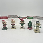 New Set of 5 Adorable Elf, Santa, Tree, Snowman, Christmas Pup Solar Dancers