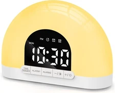 New Wake Up Light Sunrise Alarm Clock for Kids, Adults, Heavy Sleepers, Bedroom