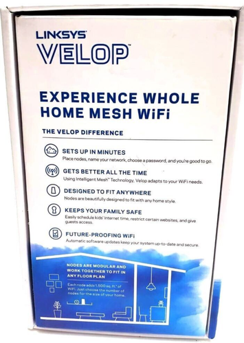 WiFi Linksys VELOP Mesh AC1300 Dual-Band A0101-US Node Easy Set-Up Whole Home - Picture 6 of 11