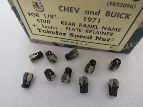 NORS 1971-81 Chevy Pontiac Olds Camaro Vega TA SD Emblem Barrel Nut Auveco 10670 - Picture 6 of 6