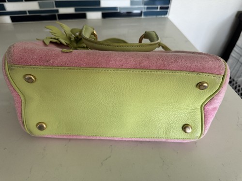Cartera Juicy Couture Y2K Isle de Juicy Palm Tree Bowler rosa y verde - Imagen 17 de 24