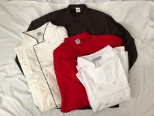 Chef jacket coat small medium large Xl 2x 3x 4x 5x red white brown cook NEW