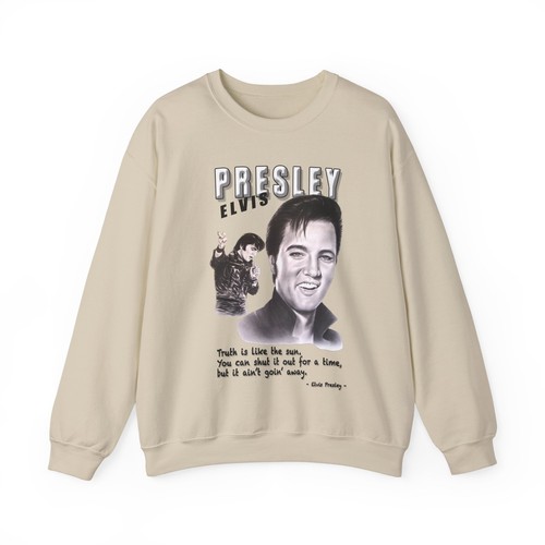 Elvis Presley quote Unisex Heavy Blend Crewneck Sweatshirt, Art Print, t-shirt - Picture 5 of 13