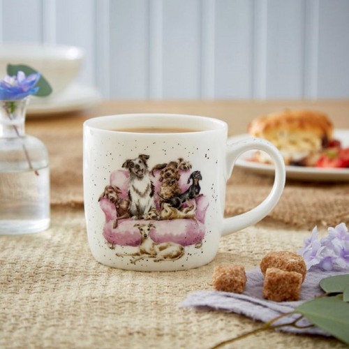 Set of 2 Wrendale Movie Night Bone China Mug - Picture 2 of 3