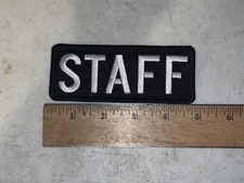 CUSTOM MADE Embroidered STAFF Patch IRON ON