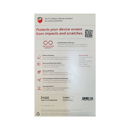 Original ZAGG Ultra Clear Screen Protector for Samsung Galaxy S10 - Picture 2 of 2