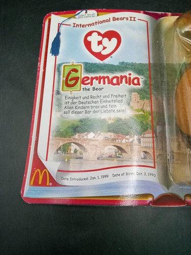 Rare McDonalds TY Beanie International Bears Collection. Errors on packaging. - Picture 13 of 19