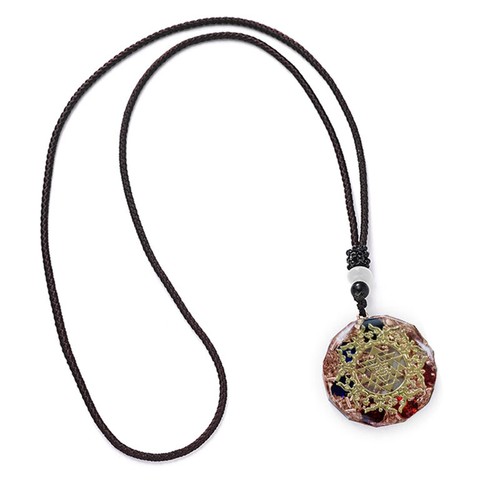1PC Geometry Orgone Pendant Luminous Necklace Healing Energy Meditation Yantra - Picture 4 of 7