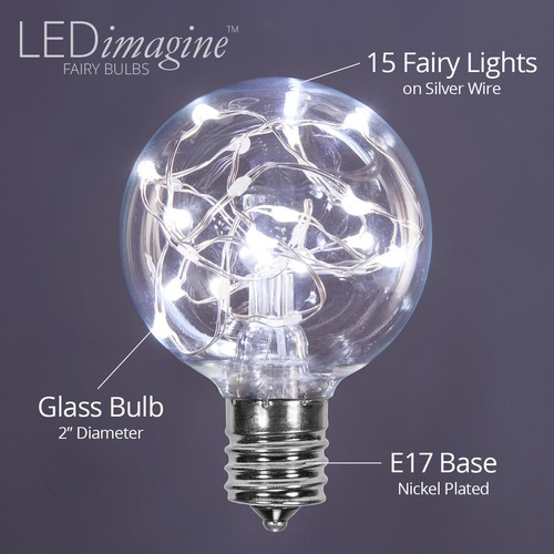 G50 LED Fairy Light Bulbs Home Holiday Patio Party Lamp Bulbs - Multiple Colors - Picture 16 of 16