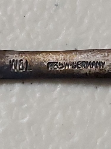 Set 3 cucchiaini da sale in argento 835 W Germania, marchio produttori sconosciuti - Foto 4 di 12