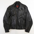 Vintage Yamaha V-Star Leather Classic Motorcycle Jacket Size Large Black
