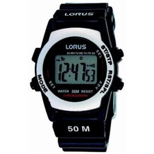 Gents Digital Alarm Chronograph Resin Strap Digital Watch By Lorus R2361AX9