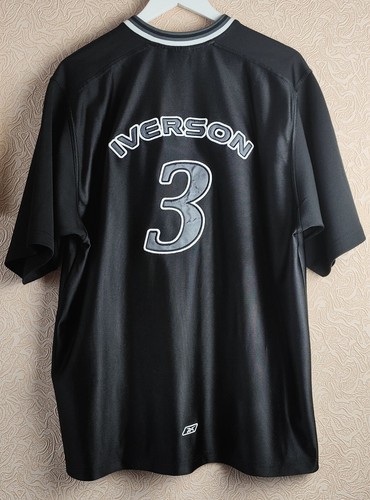 Vintage Reebok Sz L/XL Allen Iverson #3 Limited Edition Black Football Jersey - Picture 11 of 11