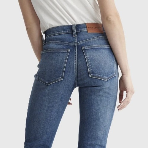 Lucky Brand High Rise Flare Stevie Ladies Jean Pants Sz 12 Med Wash 2way Stretch - Picture 3 of 7