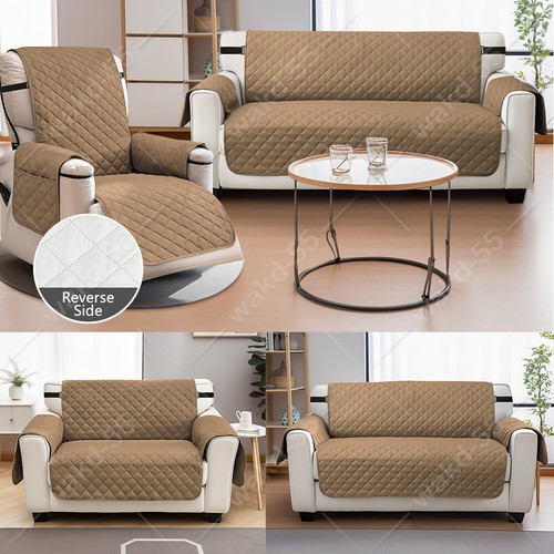 Quilted Sofa Cover Throw Pet Sofa Protector Non Slip & Waterproof 1/2/3 Seater - Picture 34 of 64