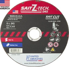 Sait 6" x .045" x 7/8" Type 1 Z-TECH Cutting Wheel Box of 50 - 23327