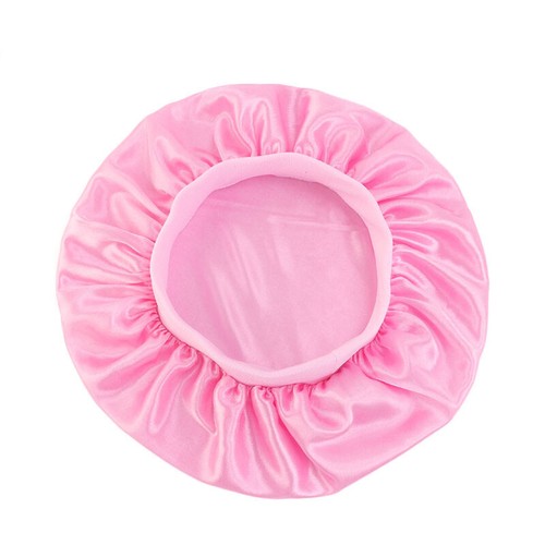 Satin Bonnet Cap Kids Girls Night Sleep Hair Head Cover Wide Band Elastic Hat - Picture 19 of 25