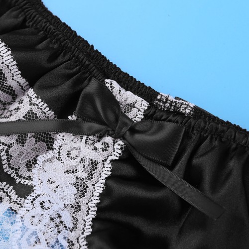Herren Sain Sissy Mini Slips Tanga Crossdressing Thong Spitze Bowknot Schlüpfer - Bild 22 von 61