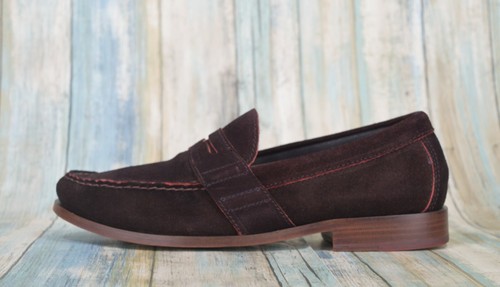 Cole Haan Men's Suede Penny Loafers Pinch Air Size 9.5 Brown Leather C11175 - Picture 5 of 10