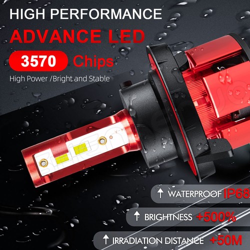9007 LED Headlight Hi/Lo Bulbs for Ford F-150 1992-2003 F-250 1992-1999 Z4QC - Imagen 7 de 15