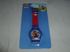 NEW ON CARD NICKELODEON PAW PATROL LCD WATCH PLASTIC DIGITAL KIDS BOY BLUE DIAL